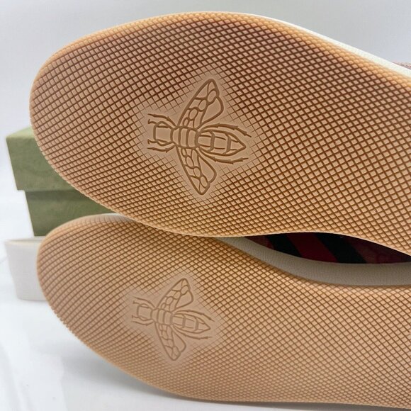 Gucci Screener GG Logo Women’s Sneakers Tan Pink Monogram Lace Up EU 39 US 9 - Picture 11 of 13